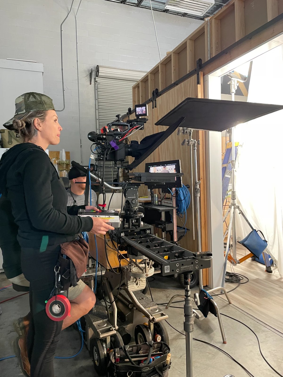 Broadcast teleprompter setup