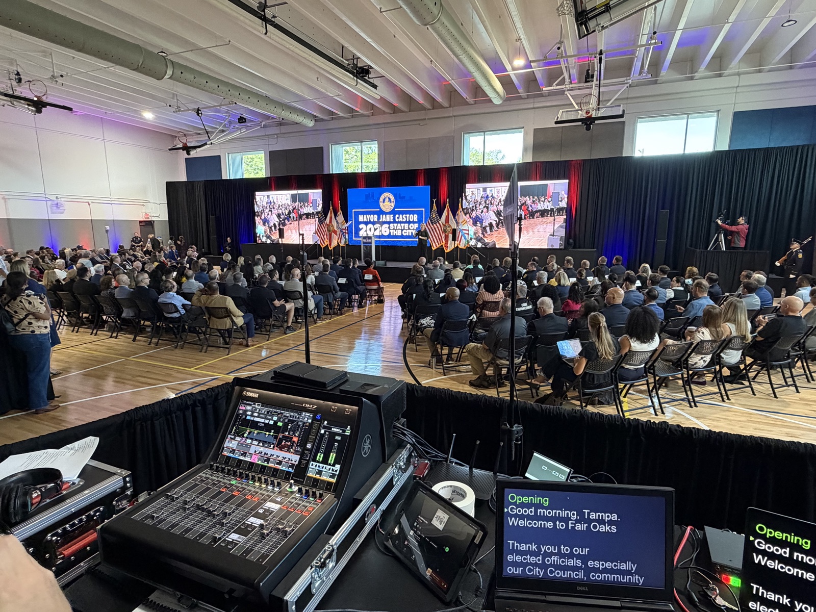 Mayor Jane Castor 2026 State of the City address, operator station view