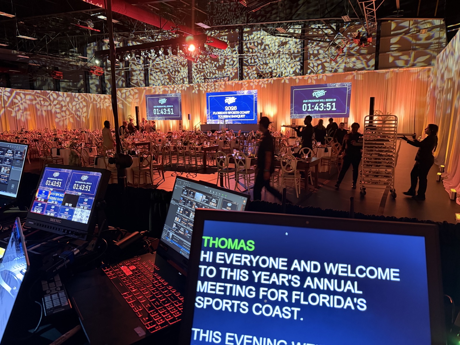 Florida's Sports Coast Tourism Banquet operator station